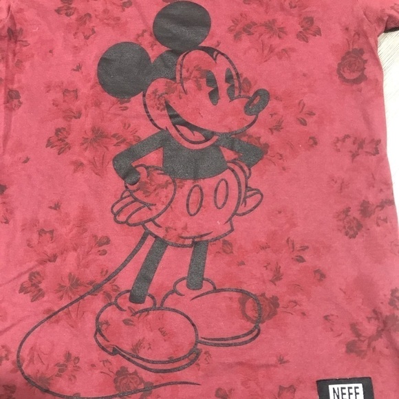 Disney “NEFF” Mickey Mouse Floral T-Shirt size XS - Picture 2 of 8